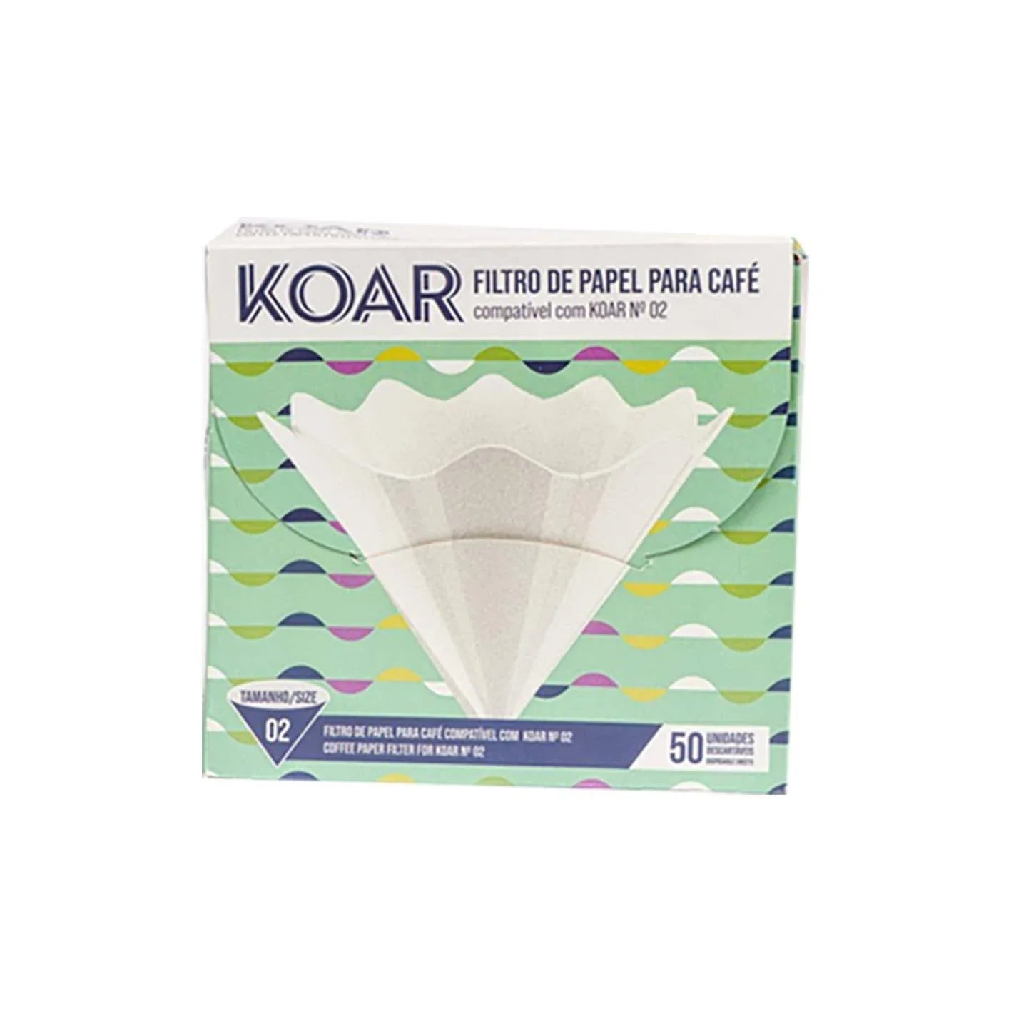 Filtro Koar Branco 50 unidades Tamanho 02