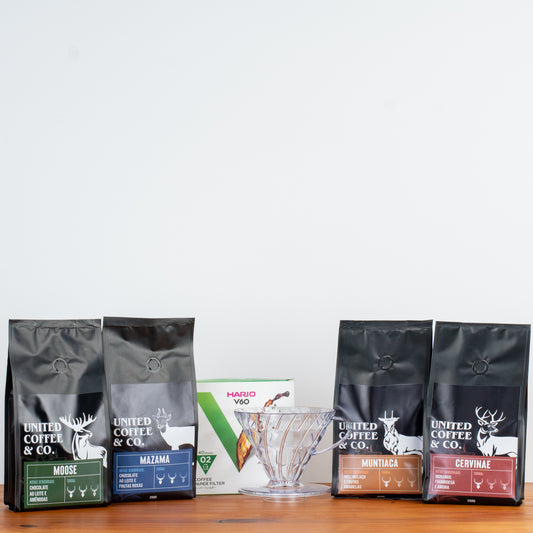 4 Cafés Originals + Suporte V60 + Filtro