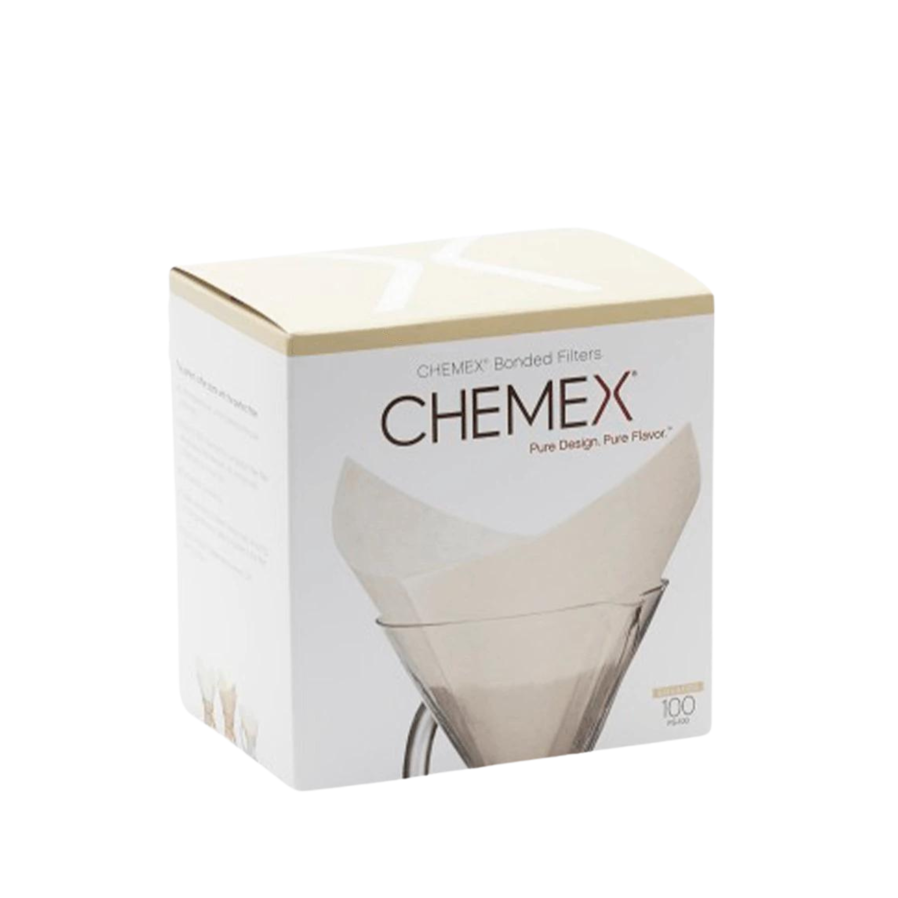 Filtro Quadrado Pré-Dobrado para Chemex - 100un