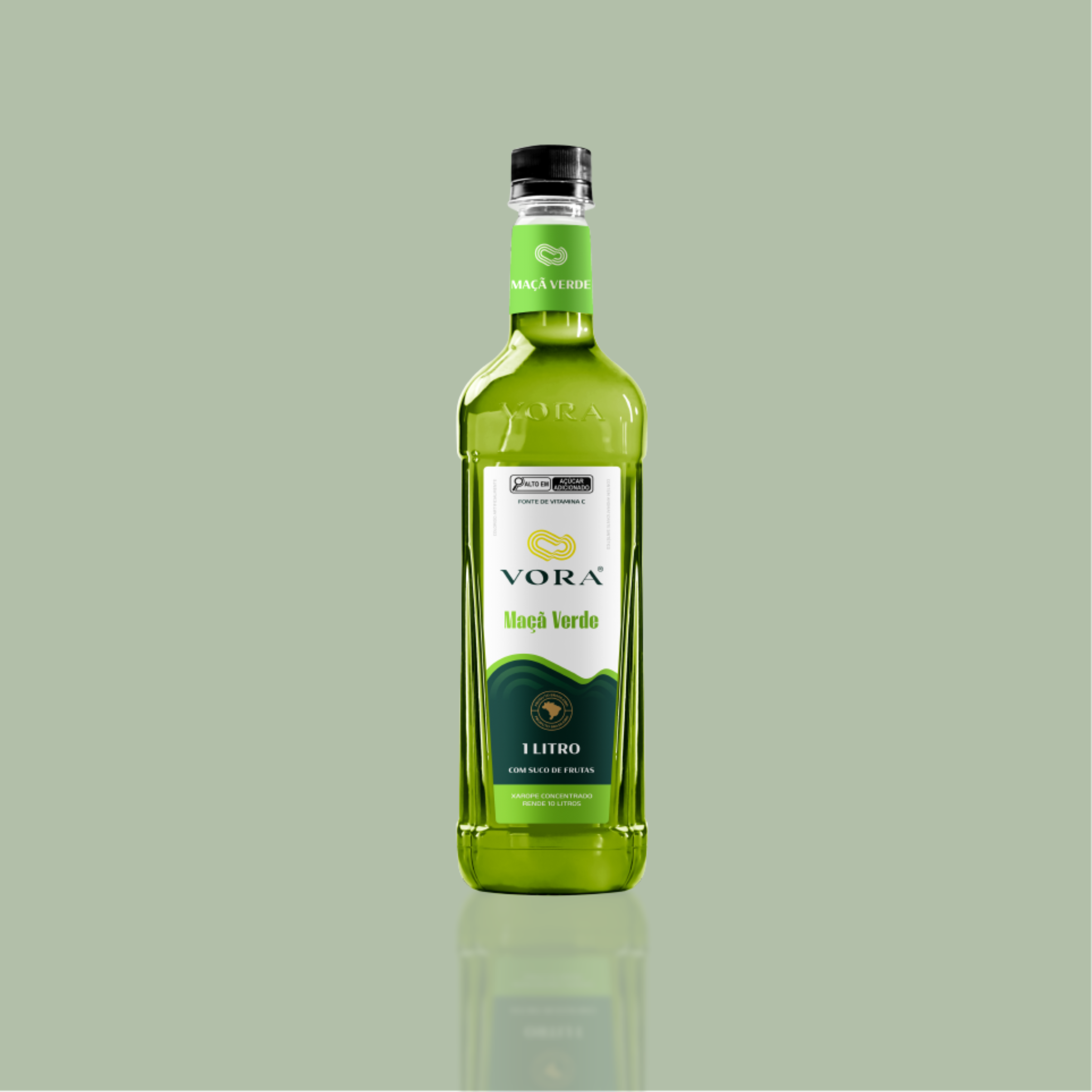 Xarope Misto de Fruta Sabor Maçã Verde