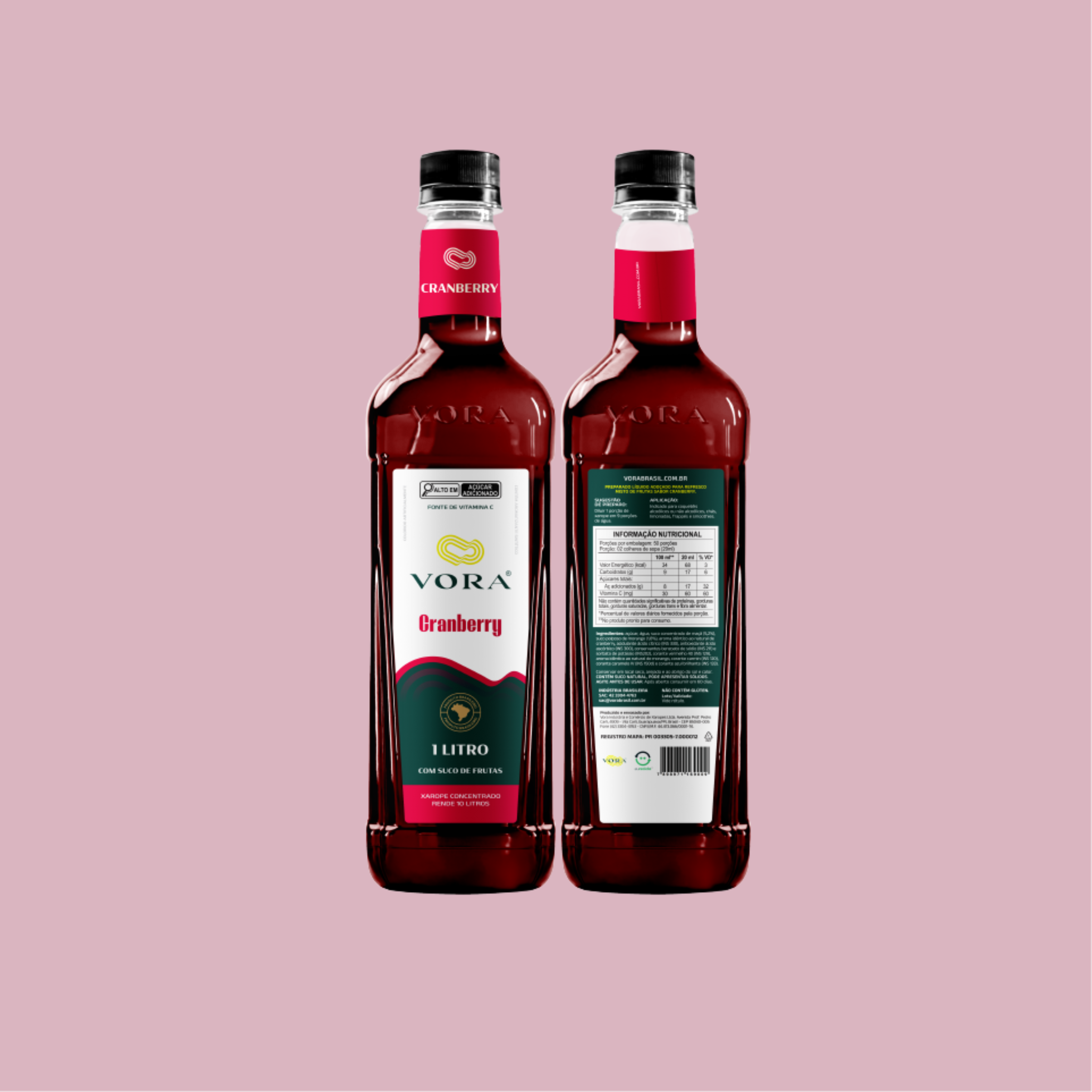 Xarope Misto de Fruta Sabor Cranberry